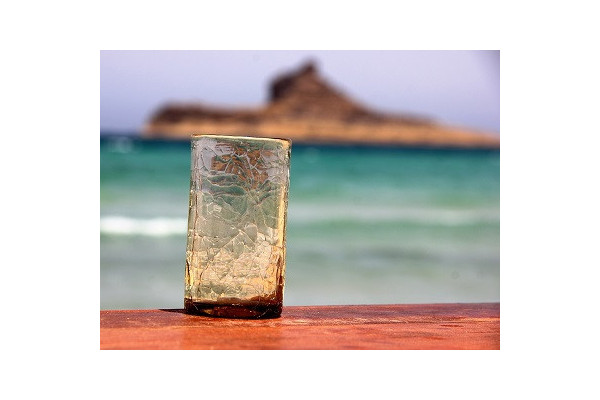 Verres à thé en verre soufflé craquelé