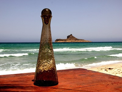 caraf conique en verre...