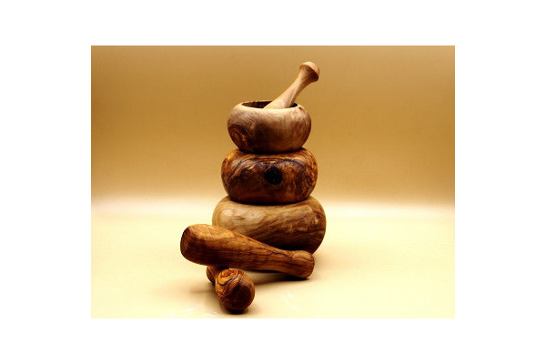 pilon bombé en bois d’olivier