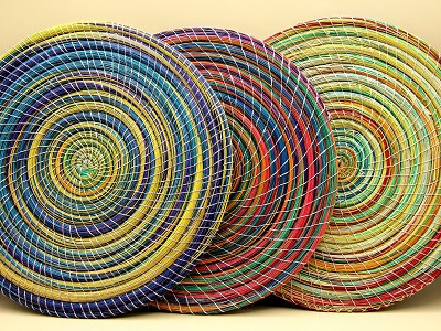 Sous plat halfa coloré