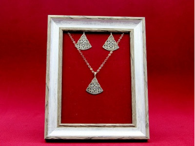 Parure "PYRAMIDE" en argent...
