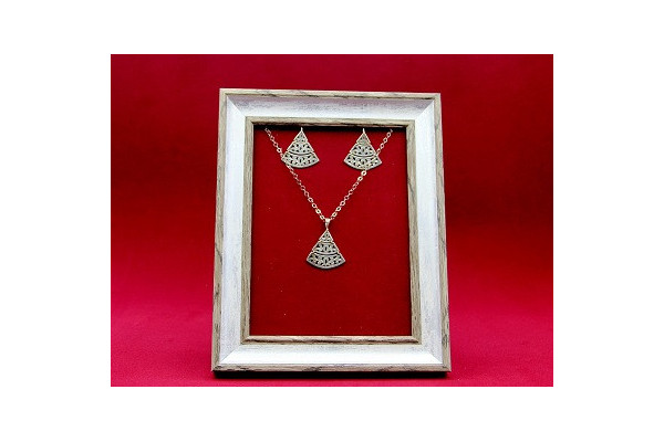 Parure "PYRAMIDE" en argent 925
