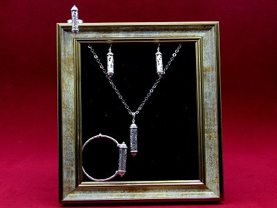 Parure "Bazament" en argent...