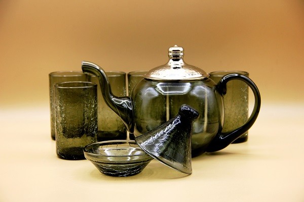 Service thé 10pcs en verre soufflé...