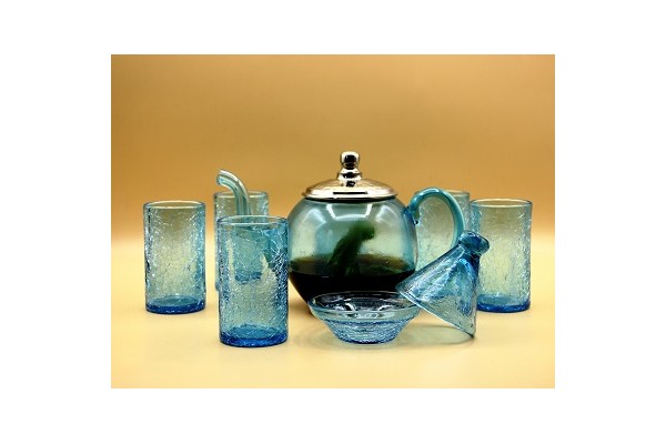 Service thé 10pcs en verre soufflé...