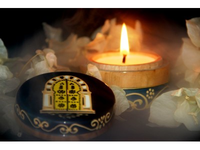 Bougie boitier 50g en  bois...