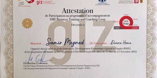 Le monde de divine participe au projet #IDEE organisé par GIZ Tunisie 